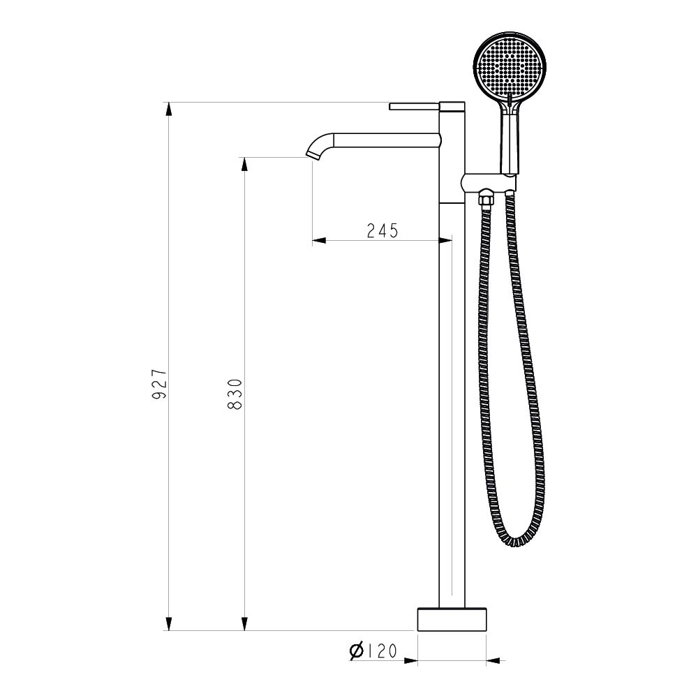 G2406-3 душ. система 3х функц. одноваж. лат. Ø35 (сатин золотий) - Фото - 8