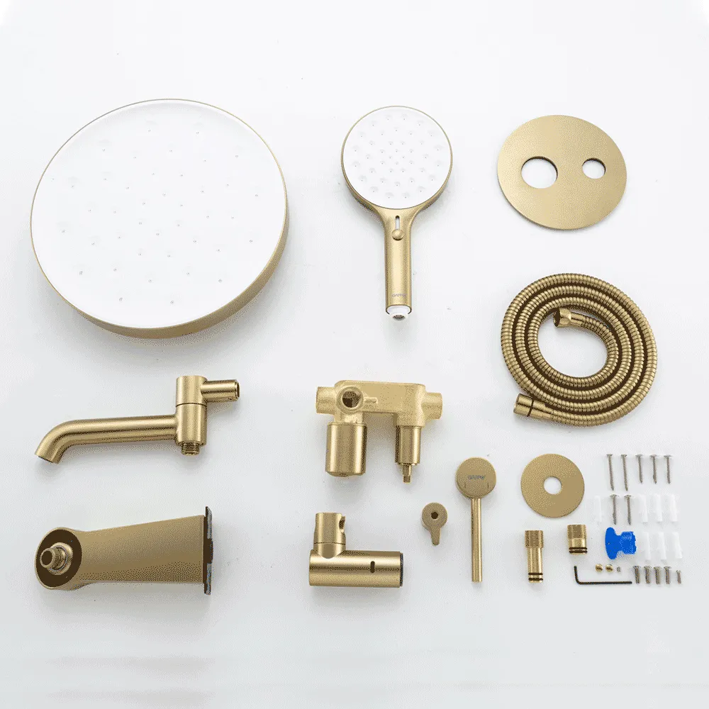 G7106-3 душ. система вбуд. 3х функц. одноваж. лат. Ø35 (сатин золотий) - Фото - 3