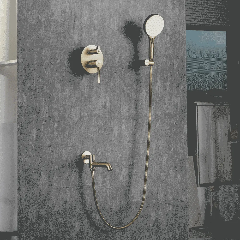 G7106-3 душ. система вбуд. 3х функц. одноваж. лат. Ø35 (сатин золотий)