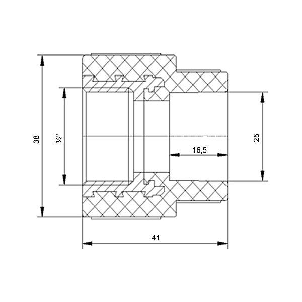 Муфта PPR Blue Ocean 25х1/2" ВР - Фото - 2