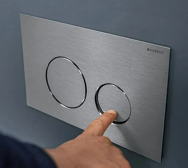 Кнопка зливу Sigma 40 Round 115.628.FW.1 нержавіюча сталь Geberit - Фото - 2