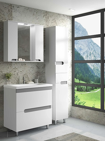 "Верона" Пенал 35х35 (2 Шухляди, Сірий, Права) - Фото - 3