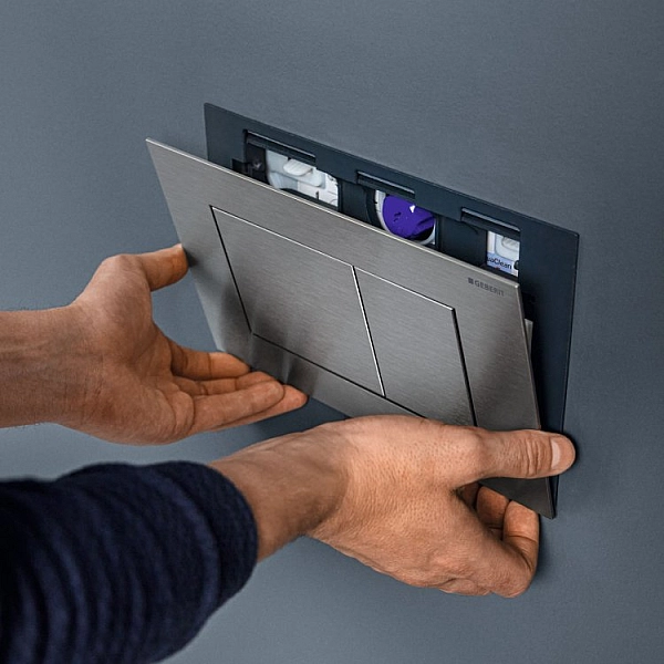 Кнопка зливу Sigma 40 Square 115.629.FW.1 Нержавіюча сталь matt Geberit - Фото - 2