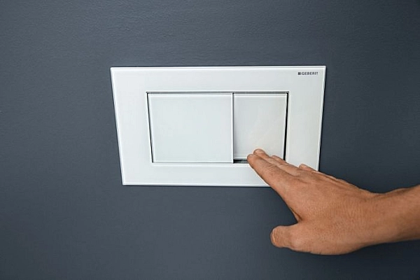 Кнопка зливу Sigma 40 Square 115.629.JT.1 білий matt Geberit - Фото - 2