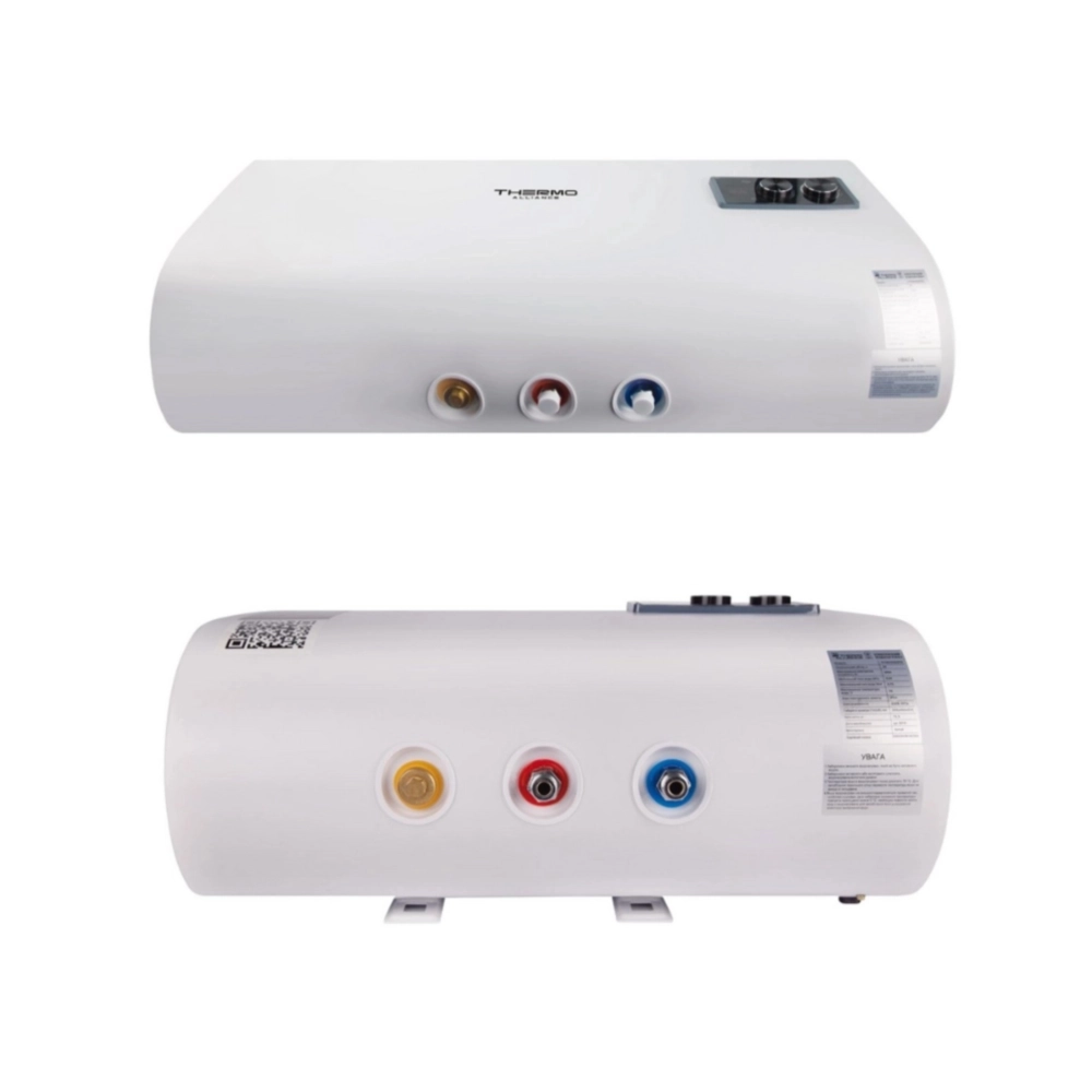 Водонагрівач електричний плоский 80 л горизонтальний, мокрий ТЕН 2 кВт (0,8+1,2) DT80H20GPD Thermo Alliance - Фото - 2
