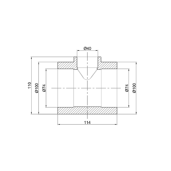 Трійник PPR Thermo Alliance 75х40х75 - Фото - 2