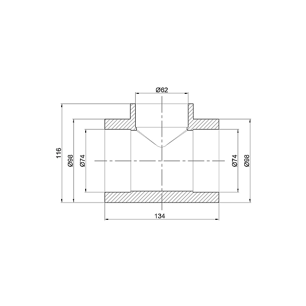 Трійник PPR Thermo Alliance 75х63х75 - Фото - 2