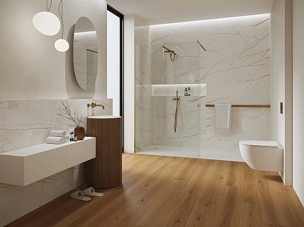 Вінілова підлога Дуб Brass 34 I4F натур структура Eir підкладка XPO 1234х198х5,5 - Фото - 2