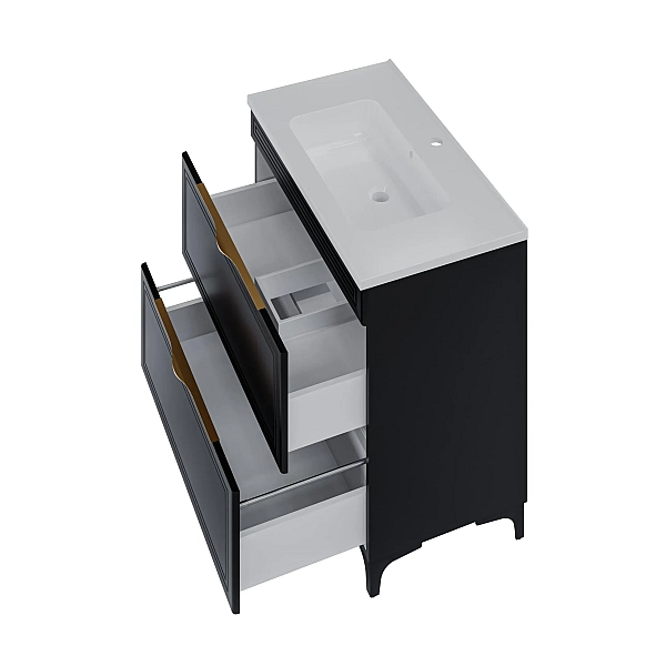 "Естель" тумба підлогова з ум. Родео 80 (Чорна) - Фото - 2