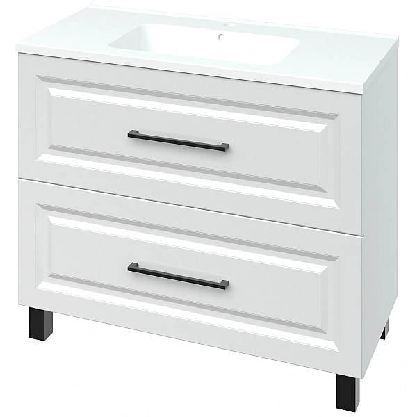 "Денвер" Тумба підлогова з ум. Родео 100 (Біла, 2 Ш.)