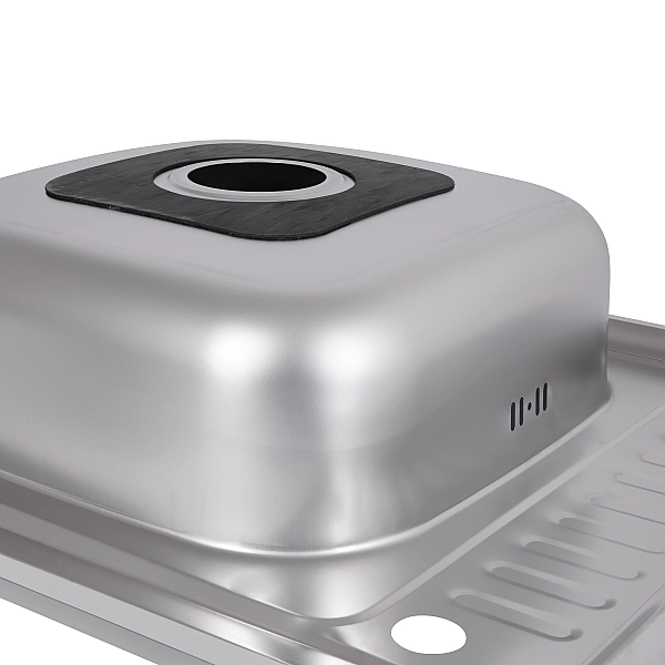 Кухонна мийка Brinex 6050-L 0,6 мм Satin (BRIN6050LSAT06) - Фото - 6