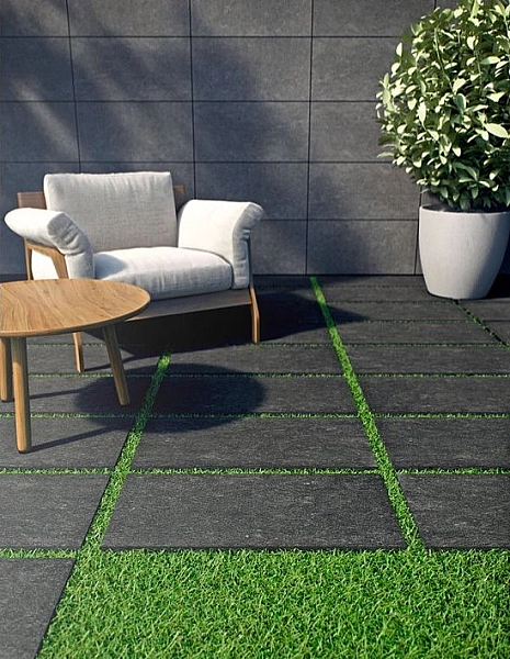 Плитка керамогранітна Pietra Serena Antracite RECT 600x600x20 Stargres - Фото - 2