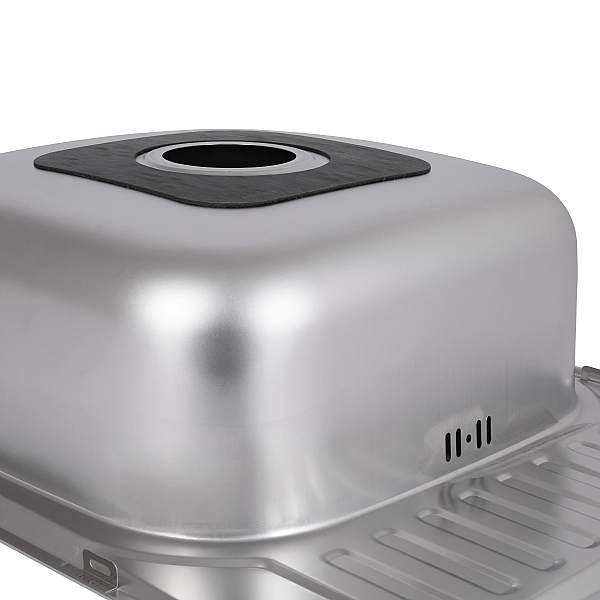 Кухонна мийка Brinex 5848 0,8 мм Satin (BRIN5848SAT08) - Фото - 6