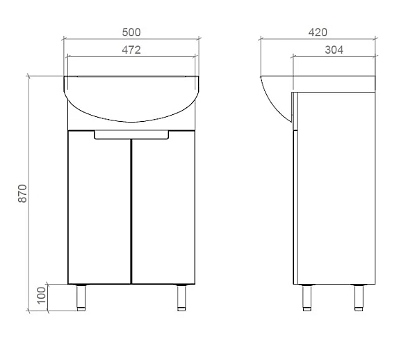 "Runa" Тумба 50 з умив. Лотос/RUNA 50 - Фото - 4