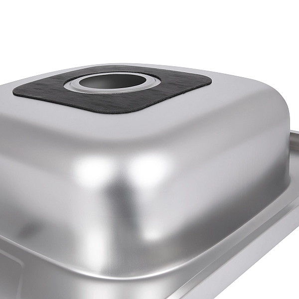 Кухонная мойка Brinex 6060-R 0,6 мм Satin (BRIN6060RSAT06) - Фото - 6