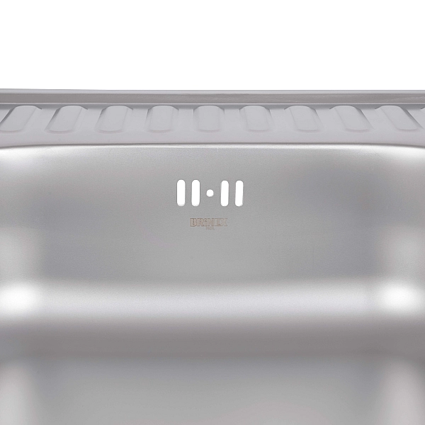 Кухонная мойка Brinex 6060-R 0,6 мм Satin (BRIN6060RSAT06) - Фото - 7