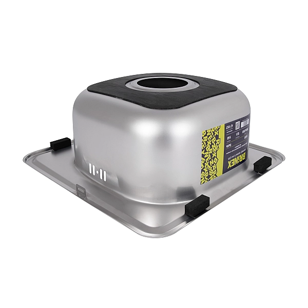 Кухонная мойка Brinex 3838 0,6 мм Satin (BRIN3835SAT06) - Фото - 5