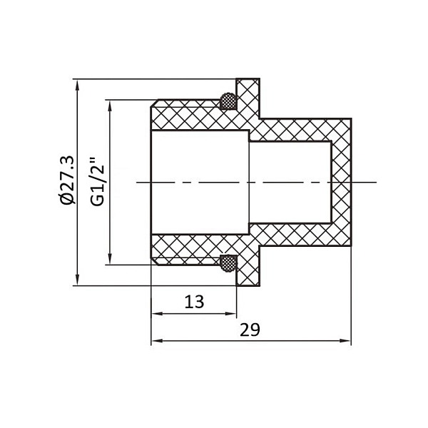 Заглушка PPR Thermo Alliance с резьбой 20х1/2" НР - Фото - 2