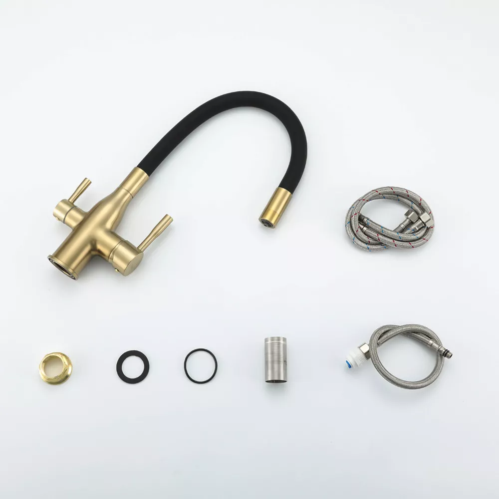 Змішувач для кухні під фільтр Frap з гнучким виливом - Фото - 6