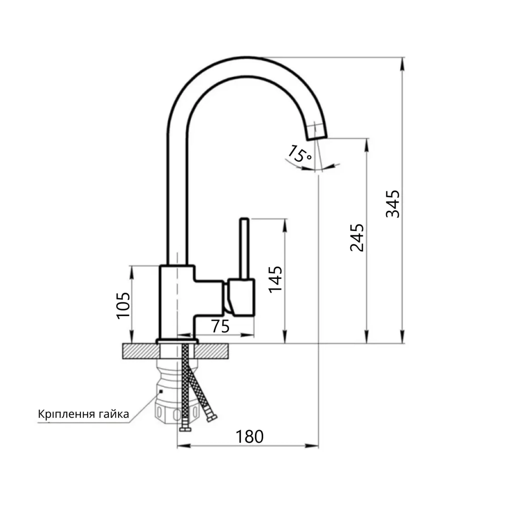 Набір: Мийка кухонна Handmade Brushed Steel Lidz+Змішувач+Корзинка - Фото - 10