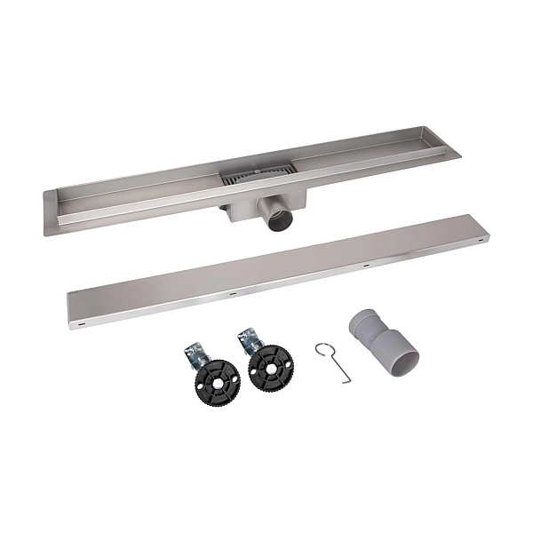 Трап із нержавіючої сталі Qtap Taurus FA1000 лінійний із сухим затвором - Фото - 6