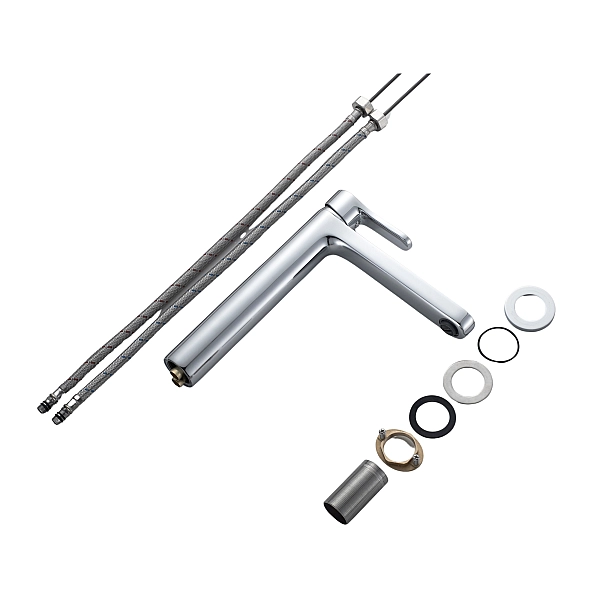 Смеситель латунный для раковины Lidz Astra 001FH высокий (k35) LDAST001FHCRM48090 Chrome - Фото - 9