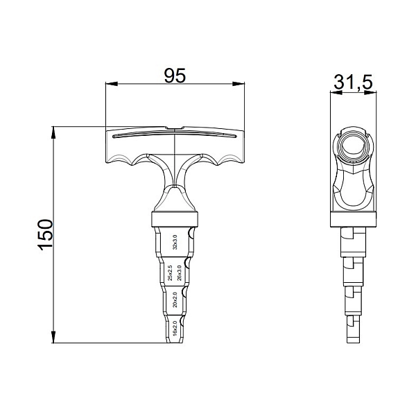 Калибратор Thermo Alliance для м/п труб d16-32 STD-405 - Фото - 2