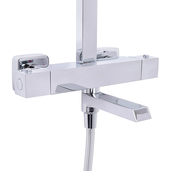 Душова система універсальна Qtap Sloup термостатична на три споживача (з виливом) QTSLO51103OC48217 Chrome - Фото - 3