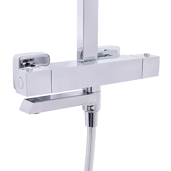 Душова система універсальна Qtap Sloup термостатична на три споживача (з виливом) QTSLO51103OC48217 Chrome - Фото - 4