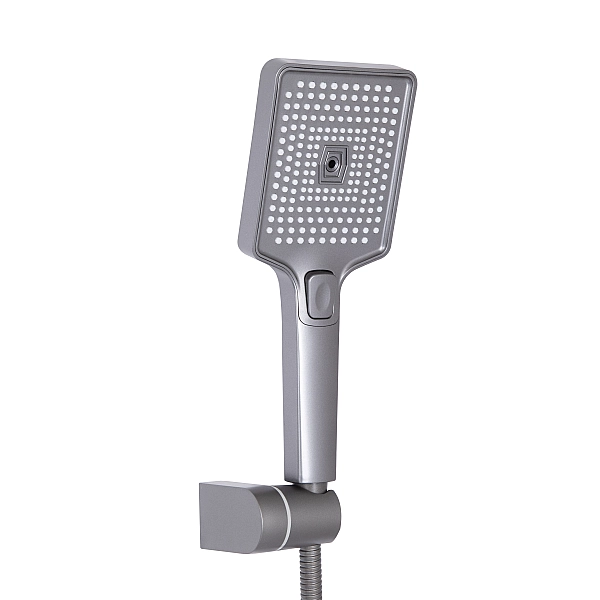 Змішувач для ванни Qtap Presto з довгим поворотним виливом (з душовим гарнітуром) QTPRE2601GRP45583 Graphite - Фото - 5