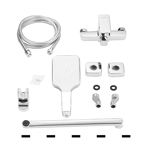 Смеситель латунный для ванны Lidz Orion 005 с поворотным изливом (c душевым гарнитуром) (k35) LDORI005CRM48094 Chrome - Фото - 7