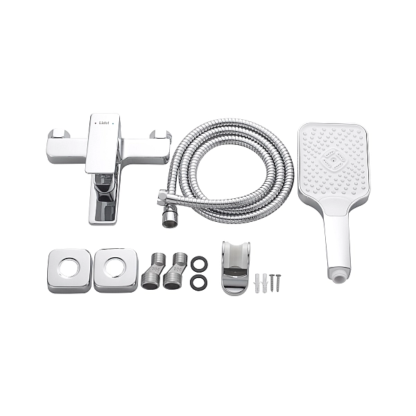 Смеситель латунный для ванны Lidz Orion 006 (c душевым гарнитуром) (k35) LDORI006CRM48093 Chrome - Фото - 7