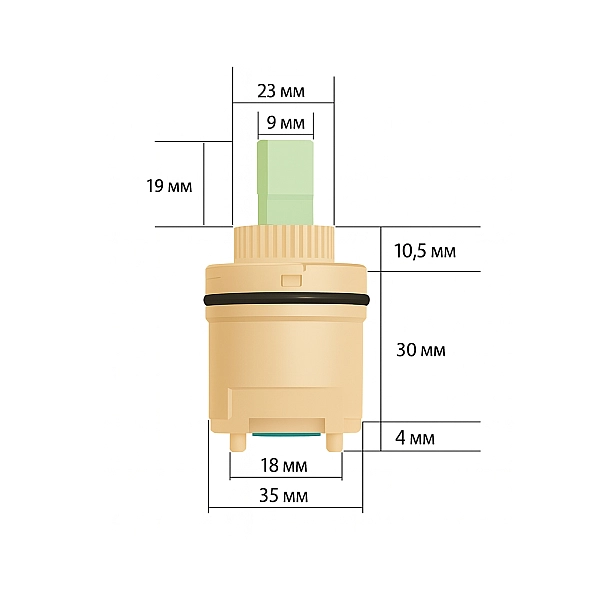 Картридж Lidz (35х35х63,5) для смесителей Astra LD353563548979 - Фото - 2