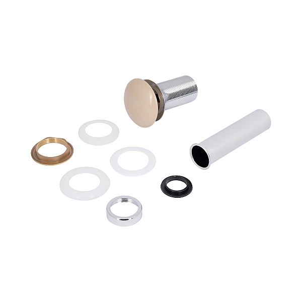 Раковина накладна Qtap Tern 480x370x135 мм, Beige, прямокутна, з донним клапаном QT17116069SB - Фото - 7