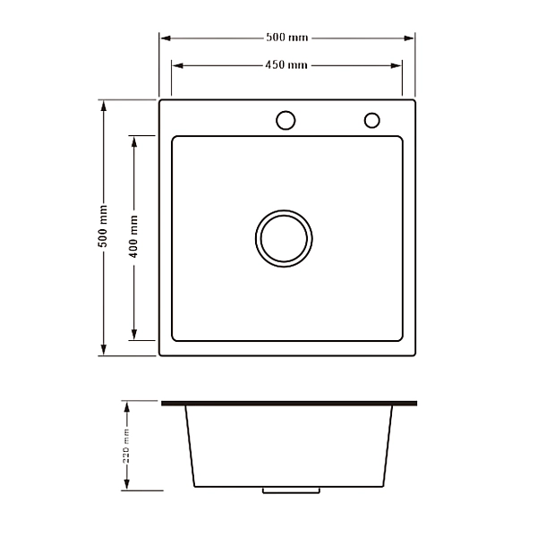 Lidz Handmade H5050H Мийка для кухні інтегрована Decor Honeycomb 2,5/0,5 мм LDH5050DEC48365 - Фото - 2