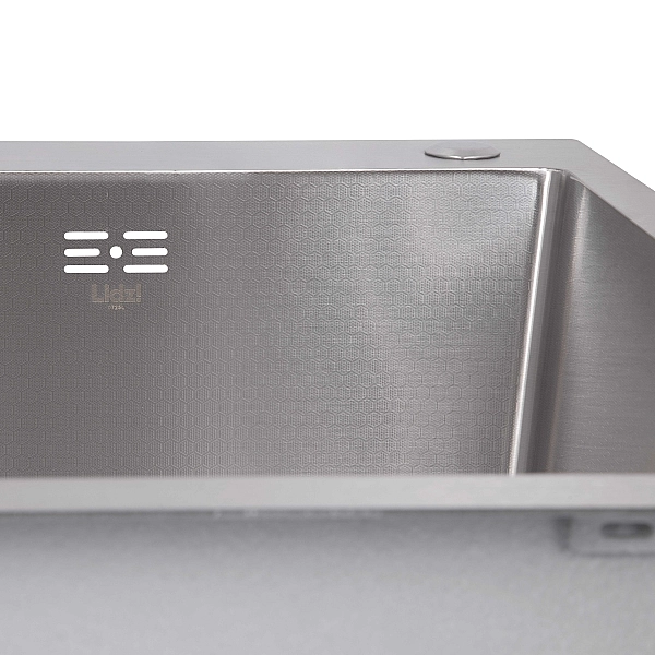 Lidz Handmade H6050H Мойка для кухни интегрированная Decor Honeycomb 2,5/0,5 мм LDH6050DEC48370 - Фото - 6