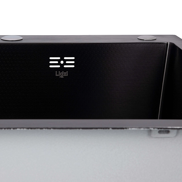 Lidz Handmade H6050HB Мойка для кухни интегрированная Decor Black PVD Honeycomb 2,5/0,5 мм LDH6050BDECPVD48371 - Фото - 6