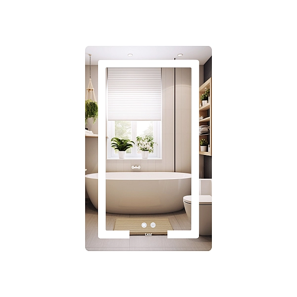 Зеркало Lidz Kubis (KU2) 500х800 с LED-подсветкой Touch, с антизапотеванием, с диммером, рег. яркости LD78LF936508048448