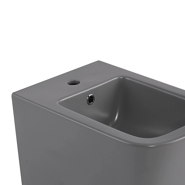 Комплект Qtap Tern Stone grey 3 в 1: підвісний унітаз Ultra Quiet + біде підвісне + раковина накладна QTTERSG49162 - Фото - 7