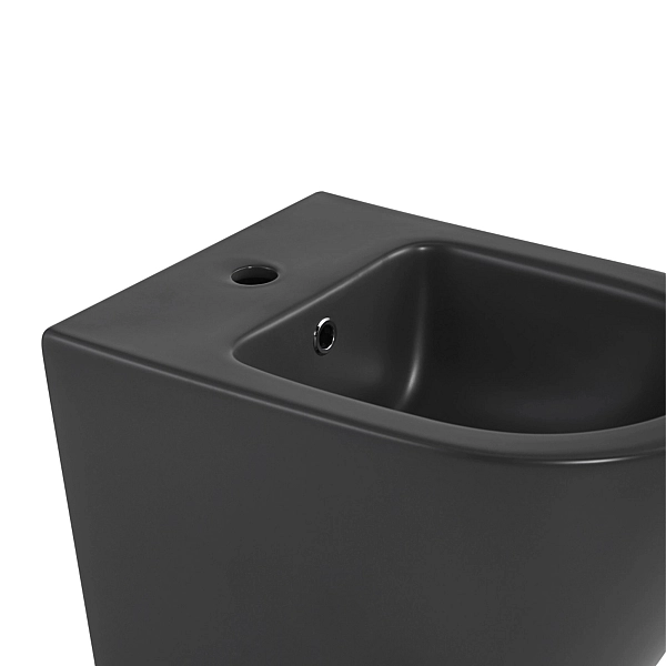 Комплект Qtap Robin Anthracite 3 в 1: підвісний унітаз Ultra Quiet + біде підвісне + раковина накладна QTROBAN49157 - Фото - 7