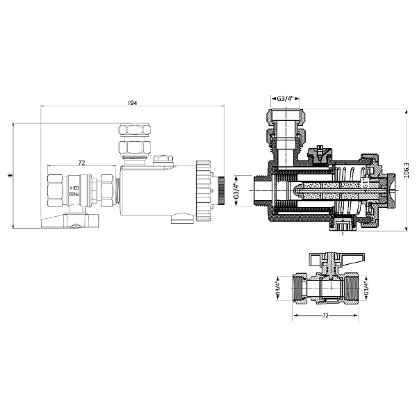 Фильтр-дешламатор Thermo Alliance Forte 3/4", угловой  (магнитный шламоуловитель) TAF420G20 - Фото - 2