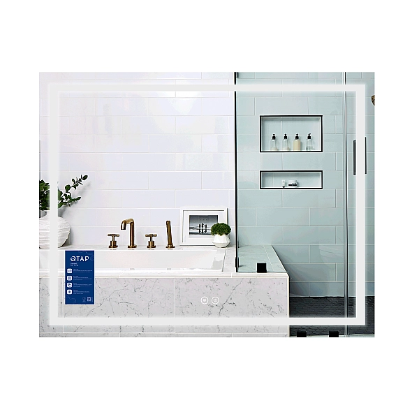 Дзеркало Qtap Mideya (MI1) 1000х700 з LED-підсвічуванням Touch, з антизапотіванням, димером, рег. яскравості QT2078NCF10070