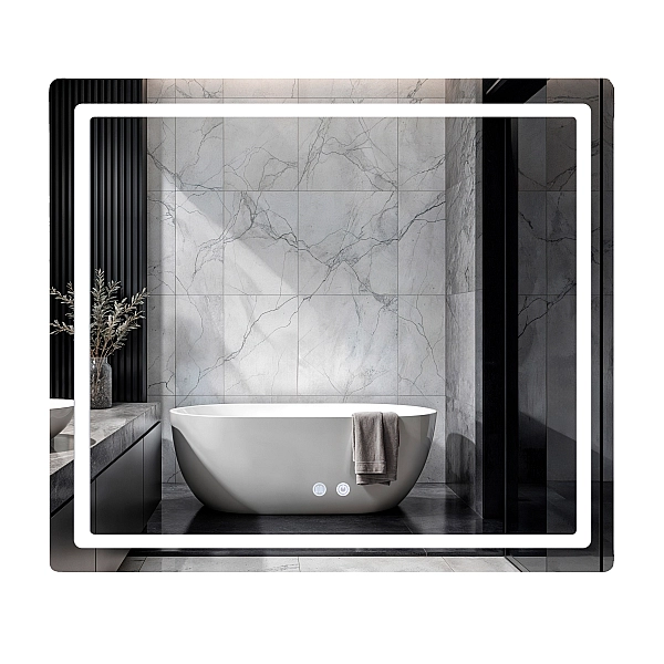 Дзеркало Qtap Mideya (MI2)  800х700 з LED-підсвічуванням Touch, з антизапотіванням, з димером, рег. яскравості QT2078NCF807048476