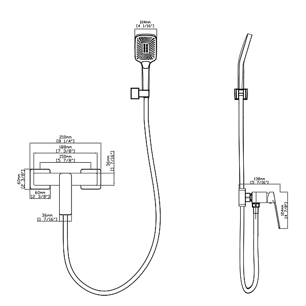 Змішувач для душу Qtap Capricorn з душовим гарнітуром Chrome (k35) QTCAP4060102C48221 - Фото - 2