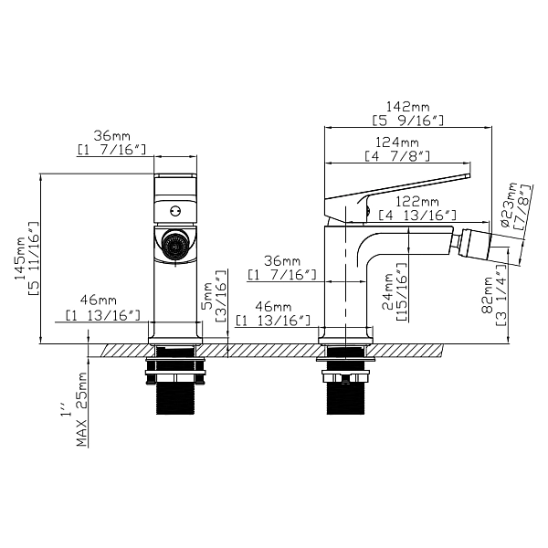 Смеситель для биде Qtap Capricorn Chrome (k26) QTCAP2060102C48223 - Фото - 2
