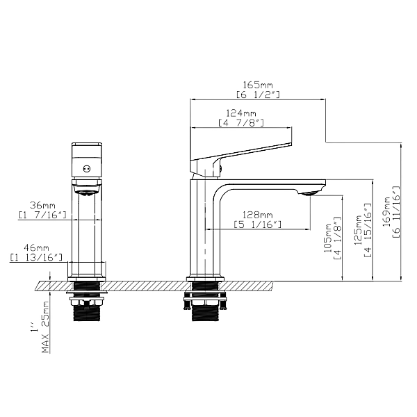 Змішувач для раковини низький Qtap Capricorn, Chrome (k26) QTCAP1060102C48219 - Фото - 2
