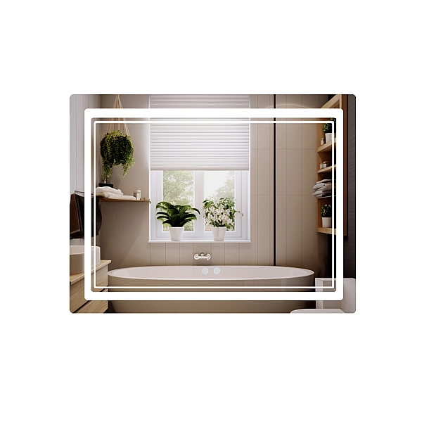 Зеркало Qtap Cardinal (CA2) 1000х800 с LED-подсветкой Touch, с антизапотеванием, с диммером, рег. темп. цвета (3000-6500K) QT0478C1008048455