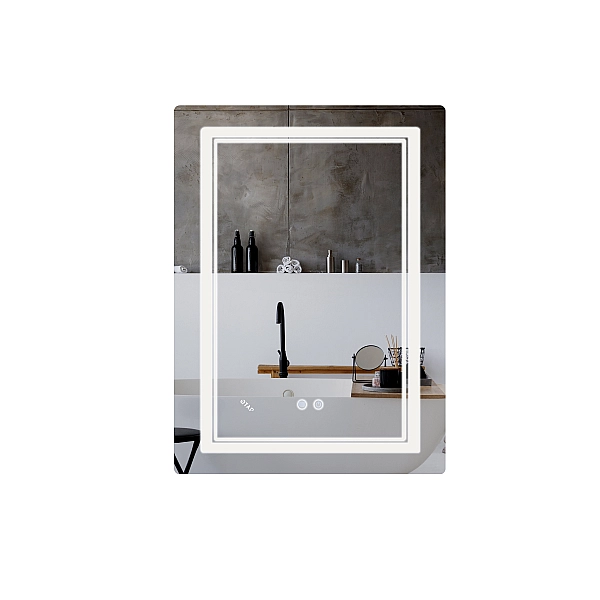 Зеркало Qtap Cardinal (CA2) 600х800 с LED-подсветкой Touch, с антизапотеванием, с диммером, рег. темп. цвета (3000-6500K) Reverse QT0478C608048453