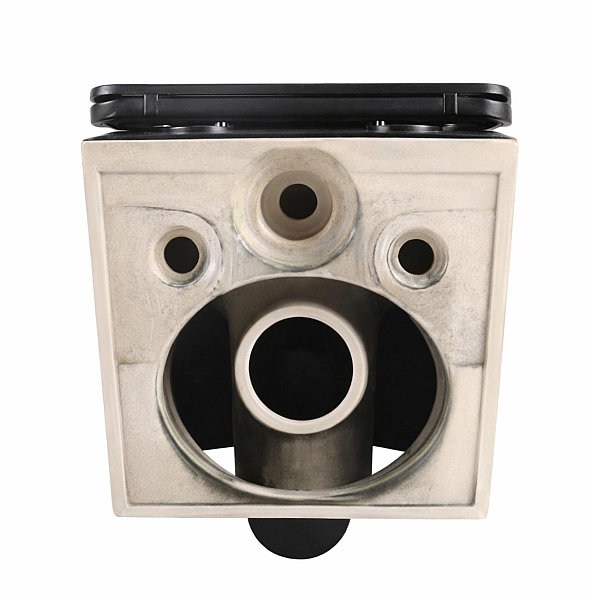 Унітаз підвісний Qtap Jay Ultra Quiet 485х360х320 мм, Matt Black, сидінням Slim Duroplast/ Soft-close/ Quick Relase QT07335177MB - Фото - 7