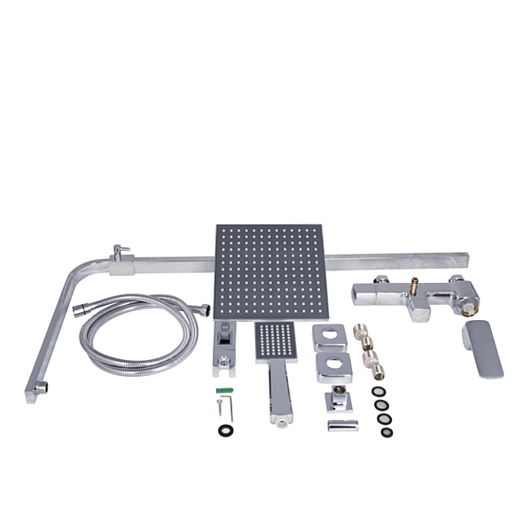 Душевая система универсальная Qtap Sloup на три потребителя (с изливом) QTSLO53103KNC49198 Chrome - Фото - 7